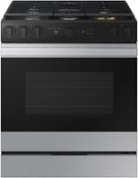 Samsung - Bespoke 6.0 Cu. Ft. Slide-In Gas Range with Air Sous Vide - Stainless Steel - Front_Zoom