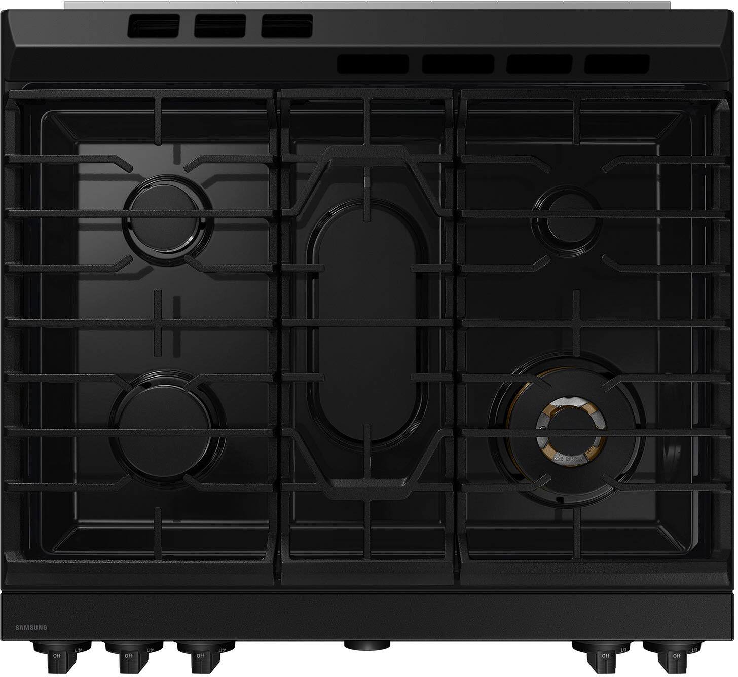 Alt View 22. Samsung - Bespoke 6.0 Cu. Ft. Slide-In Gas Range with Air Sous Vide - Stainless Steel.