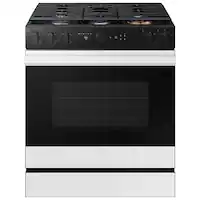 Samsung - Bespoke 6.0 Cu. Ft. Slide-In Gas Range with Air Sous Vide - White Glass - Front_Zoom