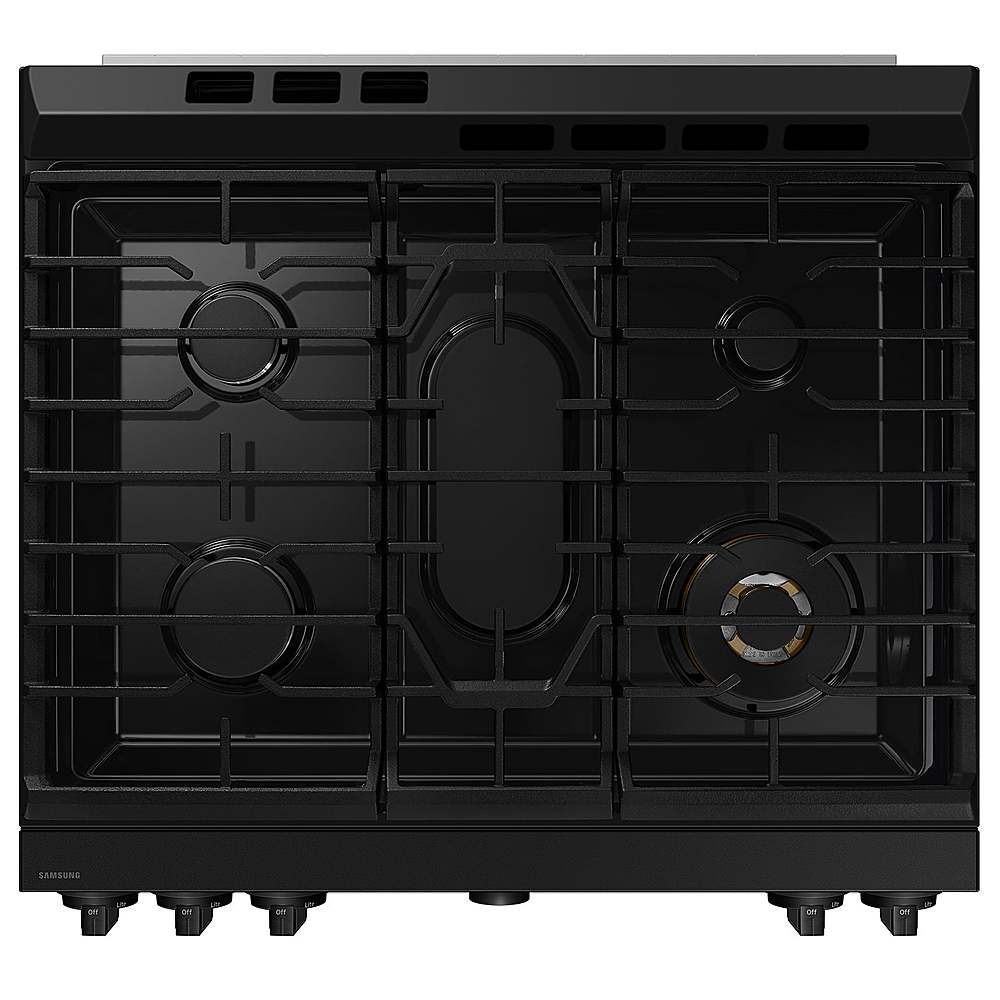 Alt View 22. Samsung - Bespoke 6.0 Cu. Ft. Slide-In Gas Range with Air Sous Vide - White Glass.