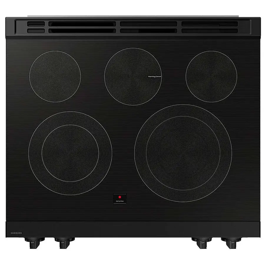 Alt View 20. Samsung - Bespoke 6.3 Cu. Ft. Slide-In Electric Range with Air Fry - White Glass.