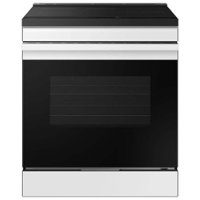 Samsung - Bespoke 6.3 Cu. Ft. Slide-In Electric Induction Range with Air Fry - White Glass - Front_Zoom