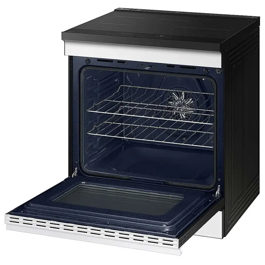 Alt View 15. Samsung - Bespoke 6.3 Cu. Ft. Slide-In Electric Induction Range with Air Fry - White Glass.