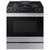 Samsung - Bespoke 6.0 Cu. Ft. Slide-In Gas Range with Smart Oven Camera - Stainless Steel