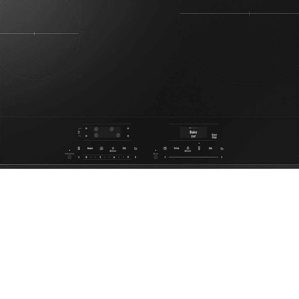 Alt View 19. Samsung - Bespoke 6.3 Cu. Ft. Slide-In Electric Induction Range with Ambient Edge Lighting - Matte Black Steel.