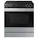 Front. Samsung - Bespoke 6.3 Cu. Ft. Slide-In Electric Range with Smart Oven Camera - Stainless Steel.