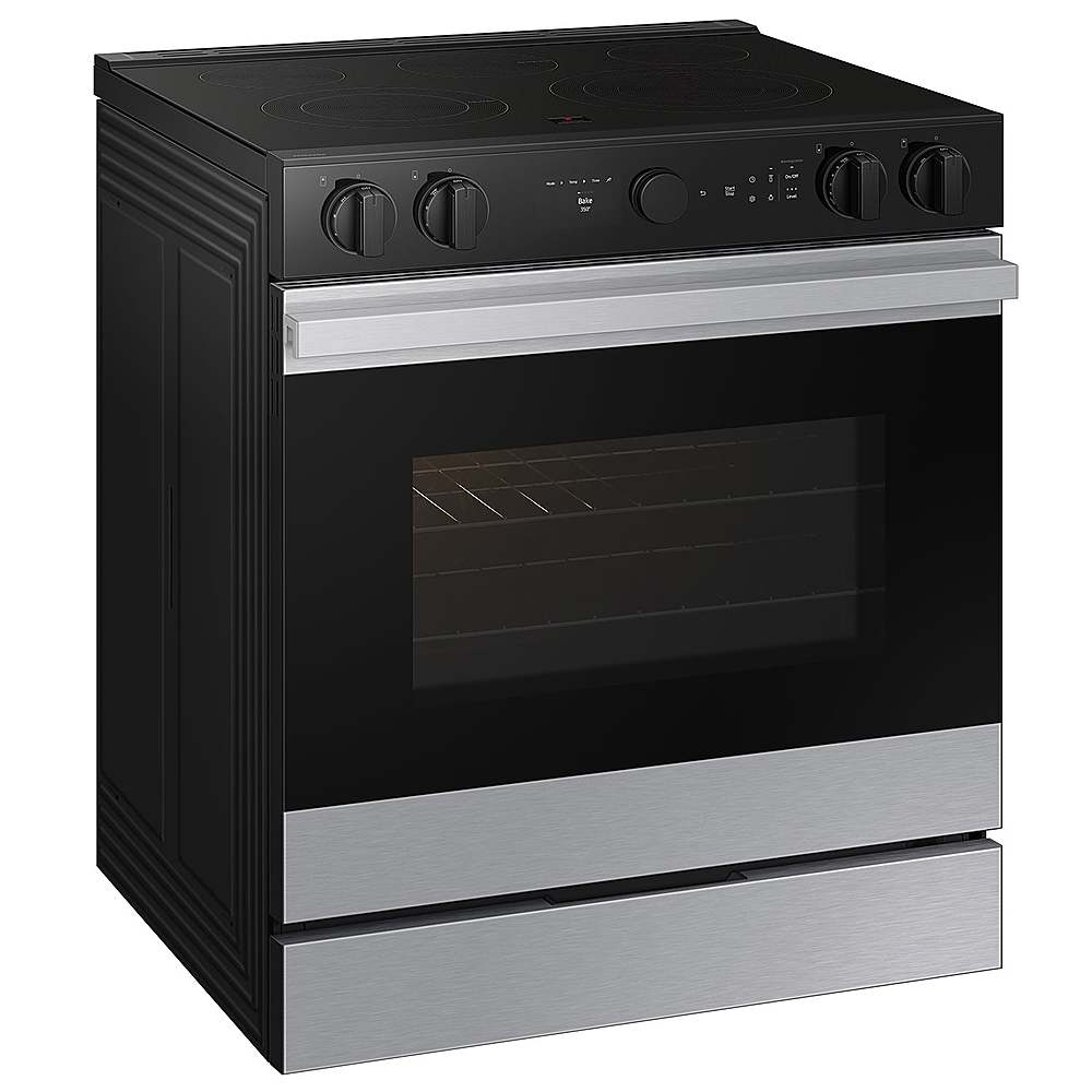 Alt View 15. Samsung - Bespoke 6.3 Cu. Ft. Slide-In Electric Range with Smart Oven Camera - Stainless Steel.