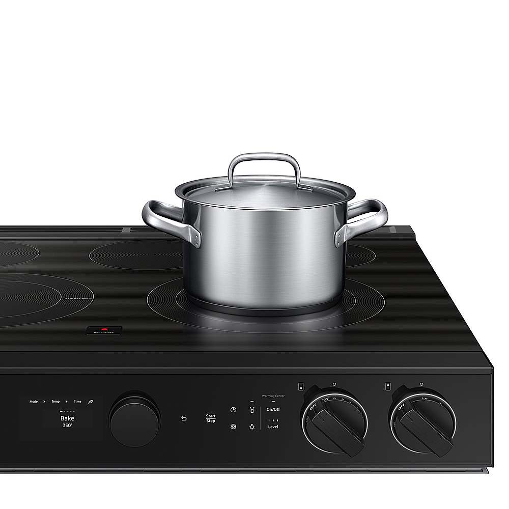 Alt View 21. Samsung - Bespoke 6.3 Cu. Ft. Slide-In Electric Range with Smart Oven Camera - Stainless Steel.