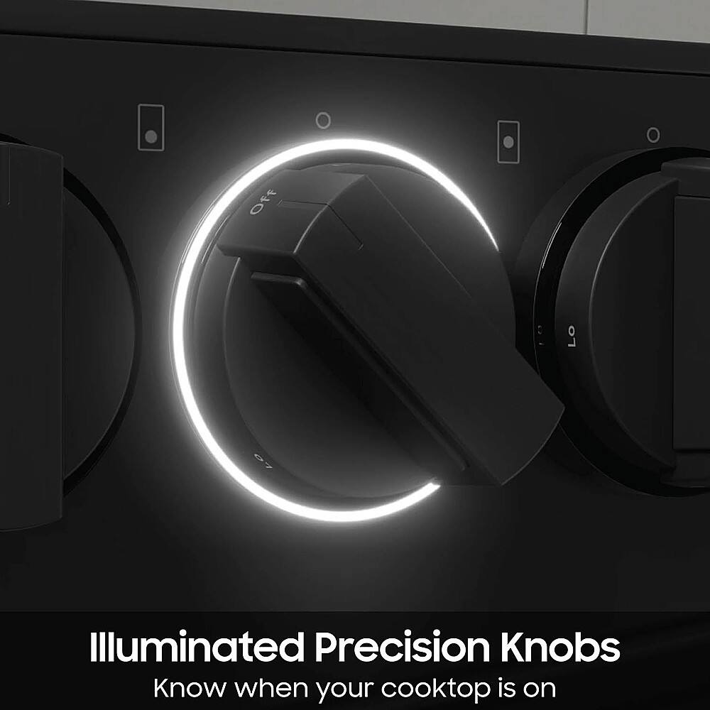 Illuminated Precision Knobs Know when your cooktop is on