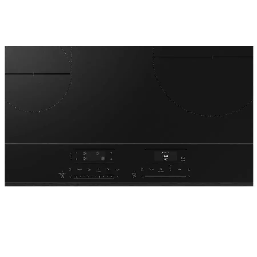 Alt View 20. Samsung - Bespoke 6.3 Cu. Ft. Slide-In Electric Induction Range with Anti-Scratch Glass Cooktop - Matte Black Steel.