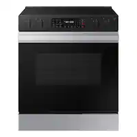 Samsung - Bespoke 6.3 Cu. Ft. Slide-In Electric Range with Air Fry - Stainless Steel - Front_Zoom