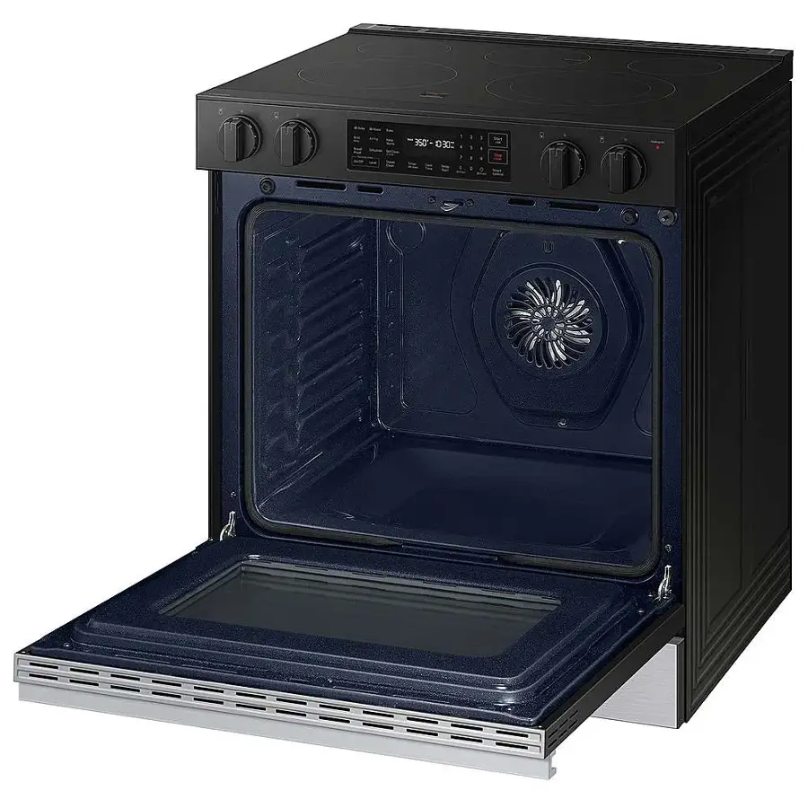 Alt View 17. Samsung - Bespoke 6.3 Cu. Ft. Slide-In Electric Range with Air Fry - Stainless Steel.