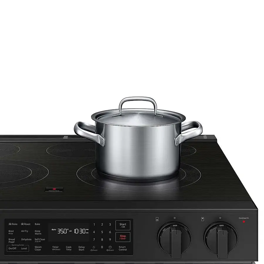 Alt View 20. Samsung - Bespoke 6.3 Cu. Ft. Slide-In Electric Range with Air Fry - Stainless Steel.