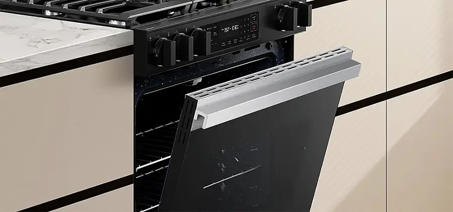 Alt View 26. Samsung - Bespoke 6.0 Cu. Ft. Slide-In Gas Range with Air Fry - Stainless Steel.