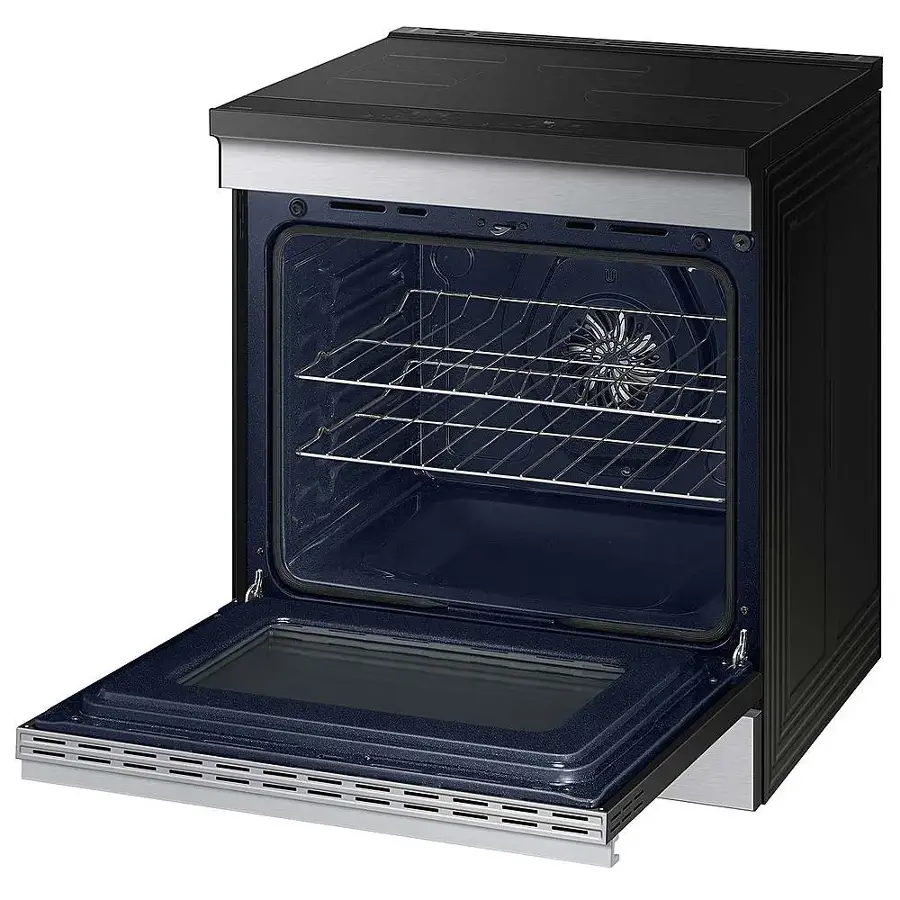 Alt View 15. Samsung - Bespoke 6.3 Cu. Ft. Slide-In Electric Induction Range with Air Fry - Stainless Steel.
