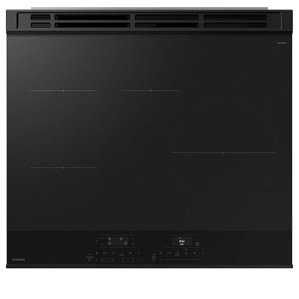 Alt View 19. Samsung - Bespoke 6.3 Cu. Ft. Slide-In Electric Induction Range with Air Fry - Stainless Steel.
