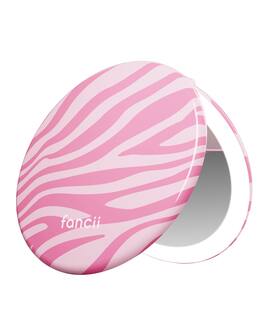 fancii - Taylor LED Compact Mirror - Blush Zebra