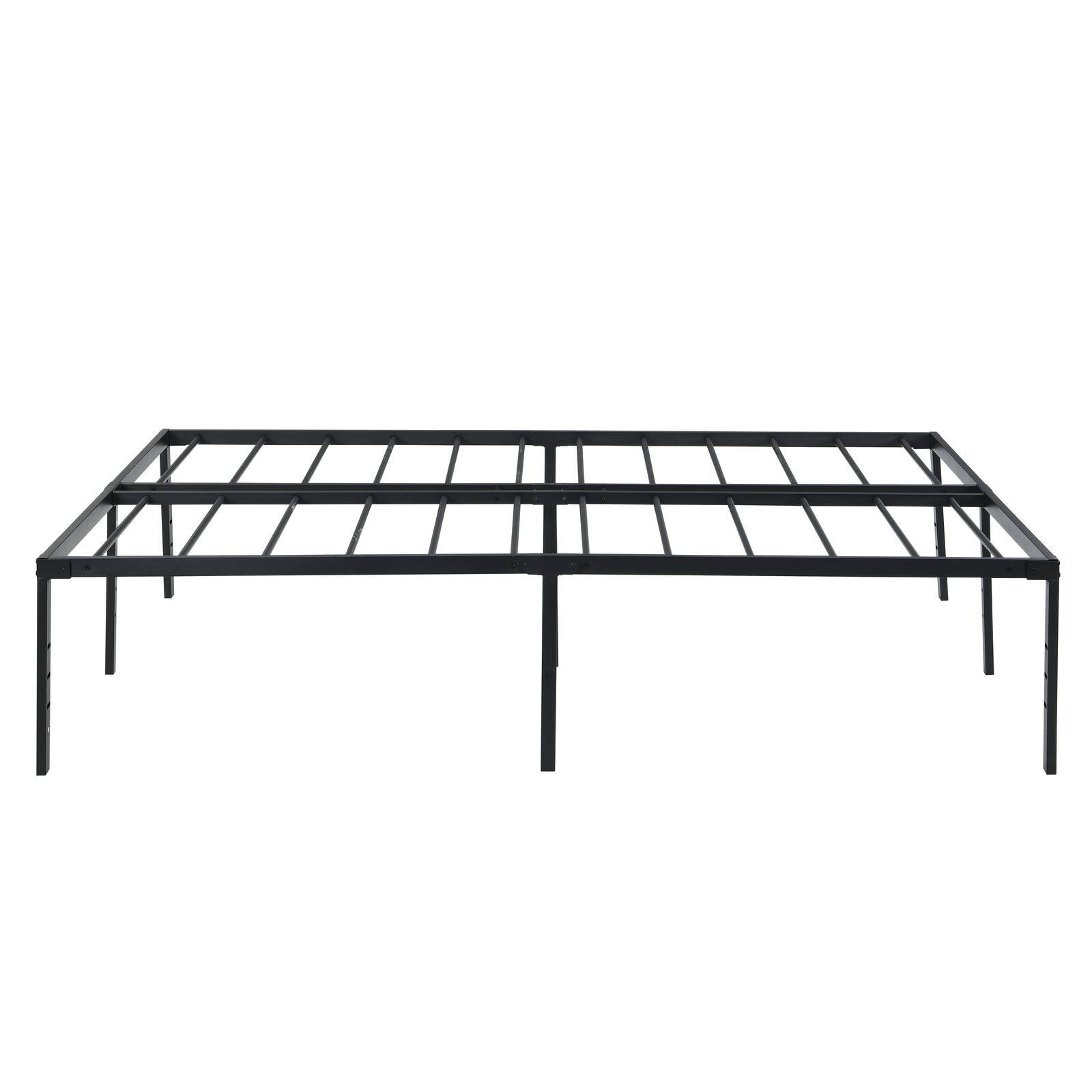 Alt View 2. Spaco - Spaco Industrial King Bed Frame, Reinforced Steel Support, 1000lb Capacity, No Squeak, Under Bed Storage, for Bedroom - Black.