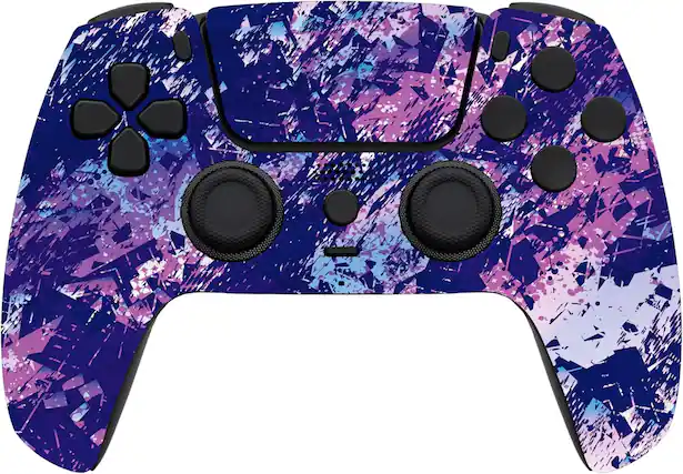 Front. Custom Controllerzz - Custom Wireless Controller for PS5 - Purple Chaos.