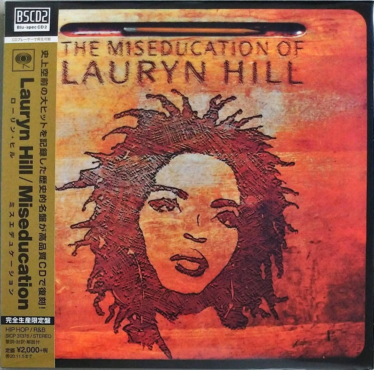 BSCD2 Blu-spec CD2  
CDブルーレイで再生可能  

THE MISEDUCATION OF LAURYN HILL  

Lauryn Hill  
Miseducation  

史上空前の大ヒットを記録した歴史的名盤が高品質CDで復刻！  
完全生産限定盤  

HIP HOP / R&B  
SICP 31376 / STEREO  
定価 ¥2,000+税  
©2011.5まで  

2,000+  
820.11.5