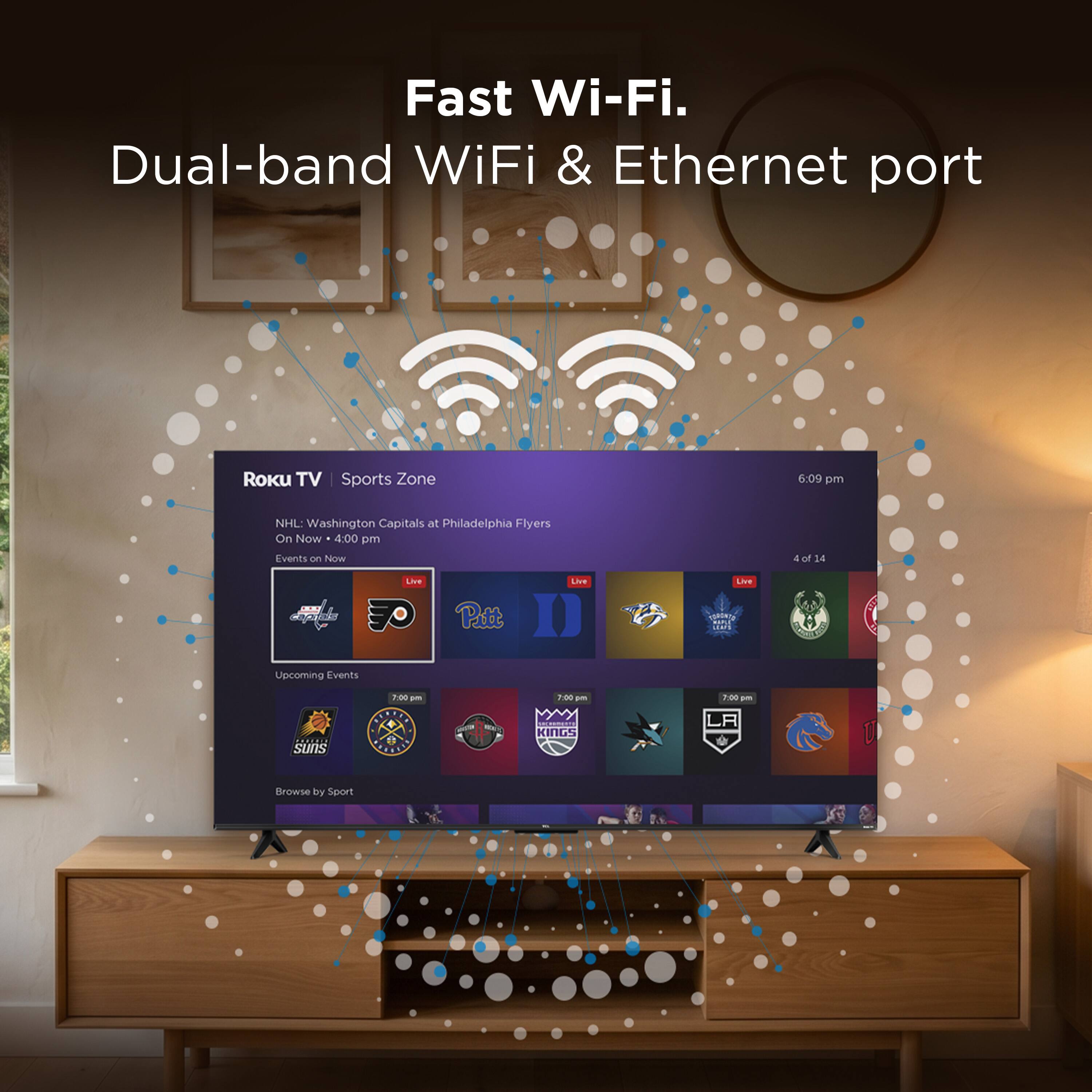 Fast Wi-Fi. Dual-band WiFi & Ethernet port

Roku TV Sports Zone

NHL: Washington Capitals at Philadelphia Flyers
On Now - 4:00 pm

Events

Upcoming Events

Browse by Sport