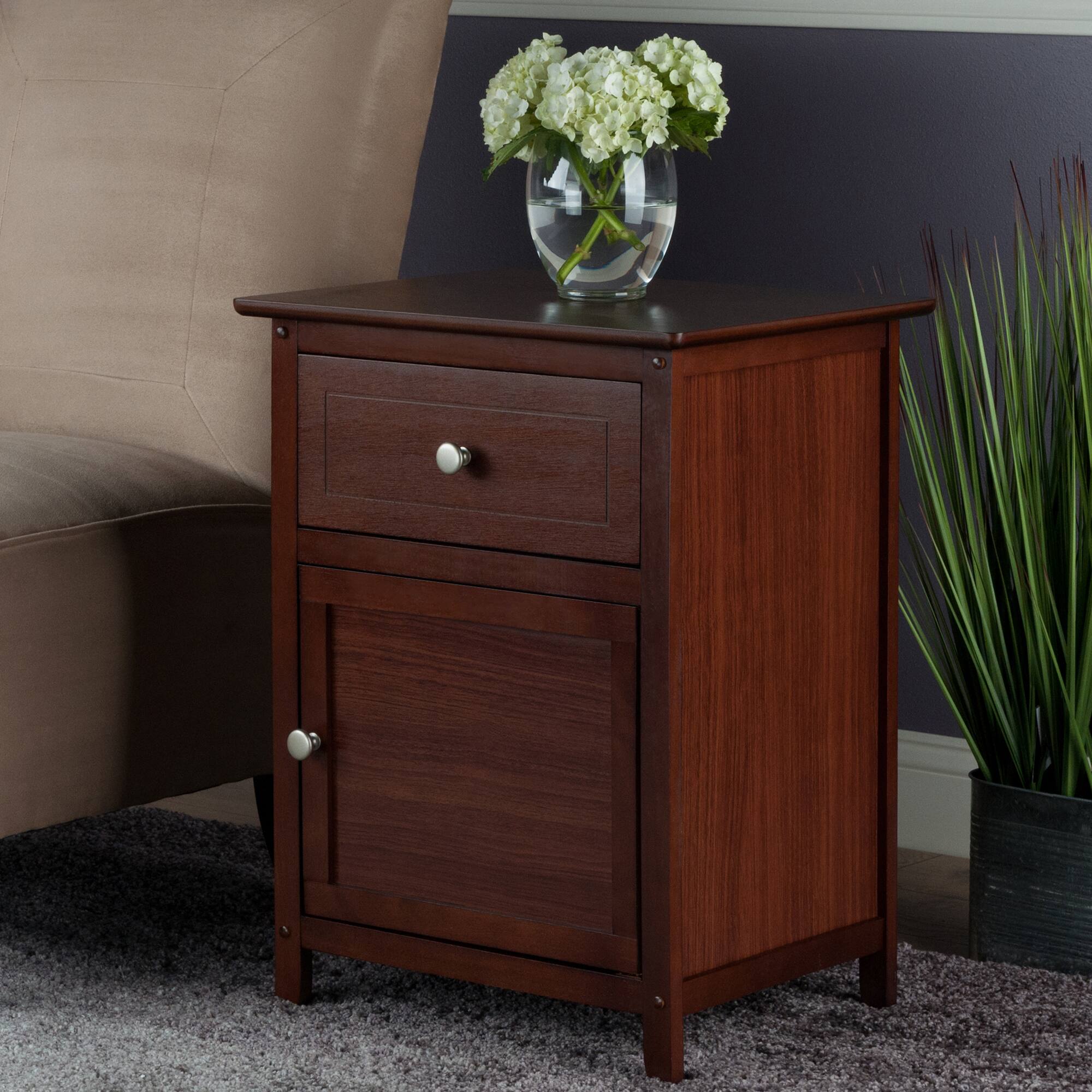 Alt View 4. Winsome Wood - Eugene Accent Table, Nightstand - Walnut.