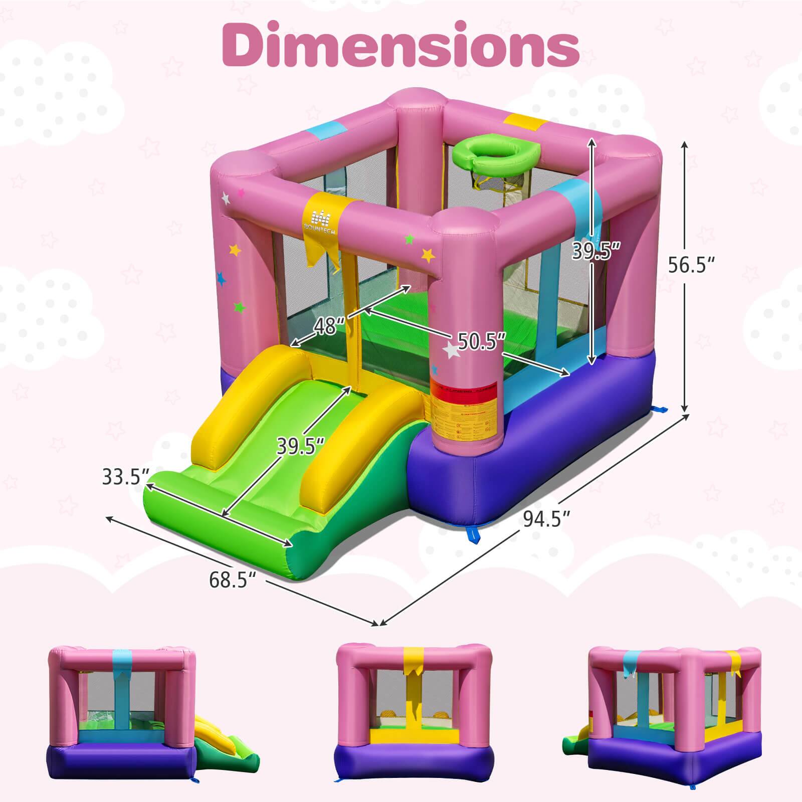 Dimensions:  
- Length: 94.5"  
- Width: 68.5"  
- Height: 56.5"  
- Step Height: 33.5"  
- Slide Height: 48"  
- Top Width: 50.5"  
- Side Width: 39.5"