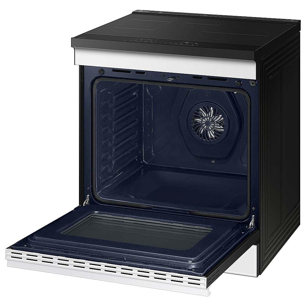 Alt View 16. Samsung - Bespoke 6.3 Cu. Ft. Slide-In Electric Induction Range with Ambient Edge Lighting - White Glass.