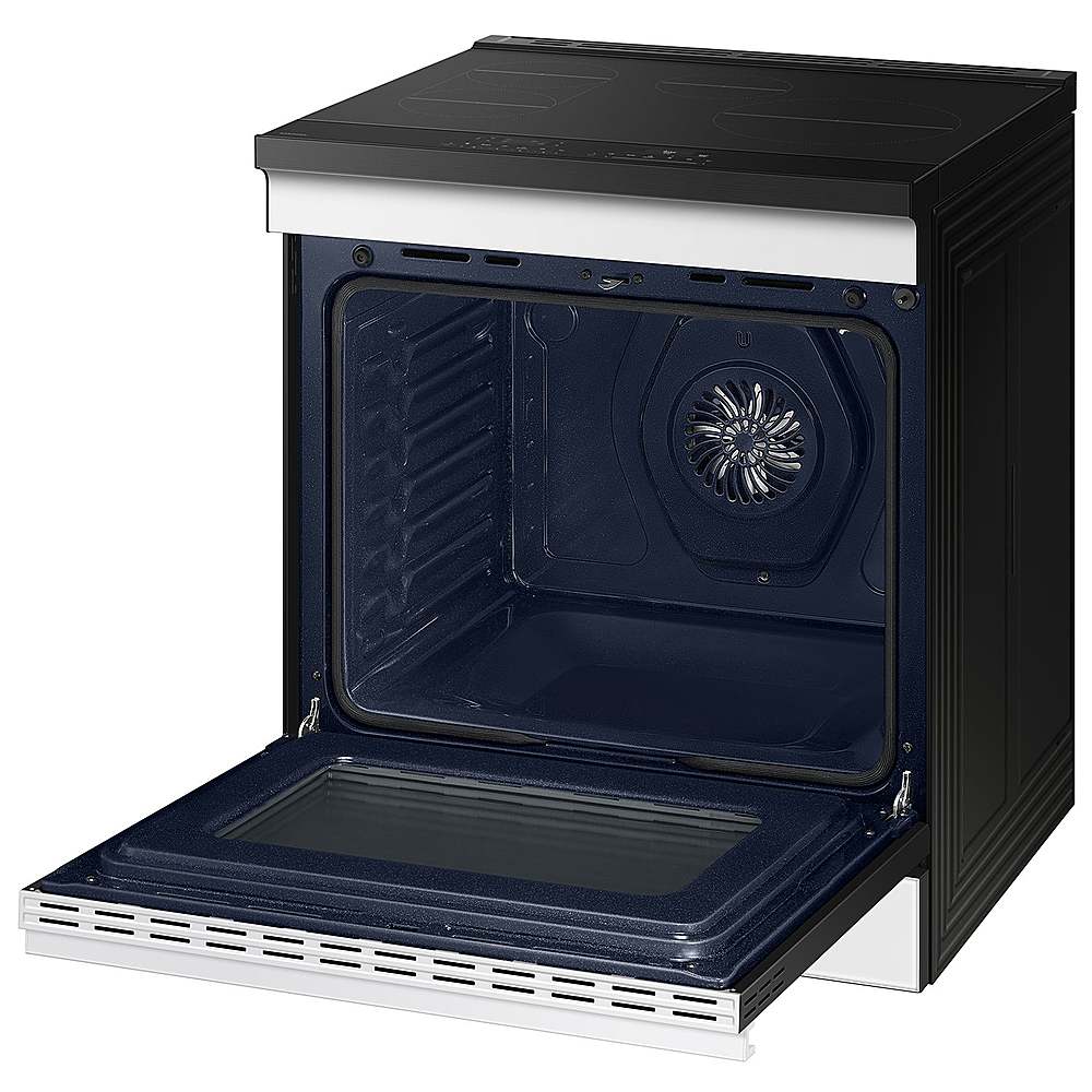 Alt View 16. Samsung - Bespoke 6.3 Cu. Ft. Slide-In Electric Induction Range with Ambient Edge Lighting - White Glass.