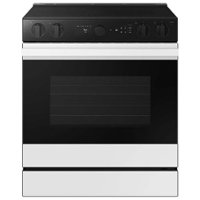 Samsung - Bespoke 6.3 Cu. Ft. Slide-In Electric Range with Air Sous Vide - White Glass - Front_Zoom
