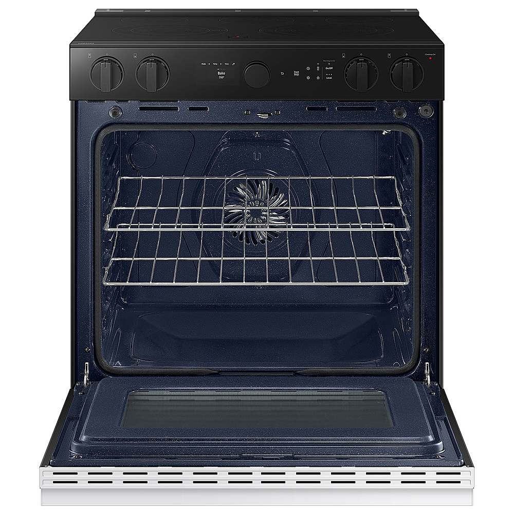 Alt View 15. Samsung - Bespoke 6.3 Cu. Ft. Slide-In Electric Range with Air Sous Vide - White Glass.