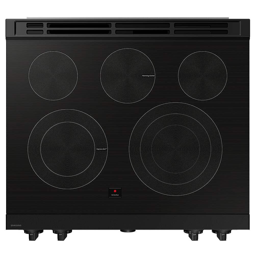 Samsung Bespoke 6.3 Cu. Ft. SlideIn Electric Range with Air Sous Vide White Glass