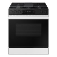 Samsung - Bespoke 6.0 Cu. Ft. Slide-In Gas Range with Air Fry - White Glass - Front_Zoom