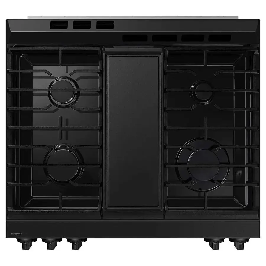 Alt View 19. Samsung - Bespoke 6.0 Cu. Ft. Slide-In Gas Range with Air Fry - White Glass.