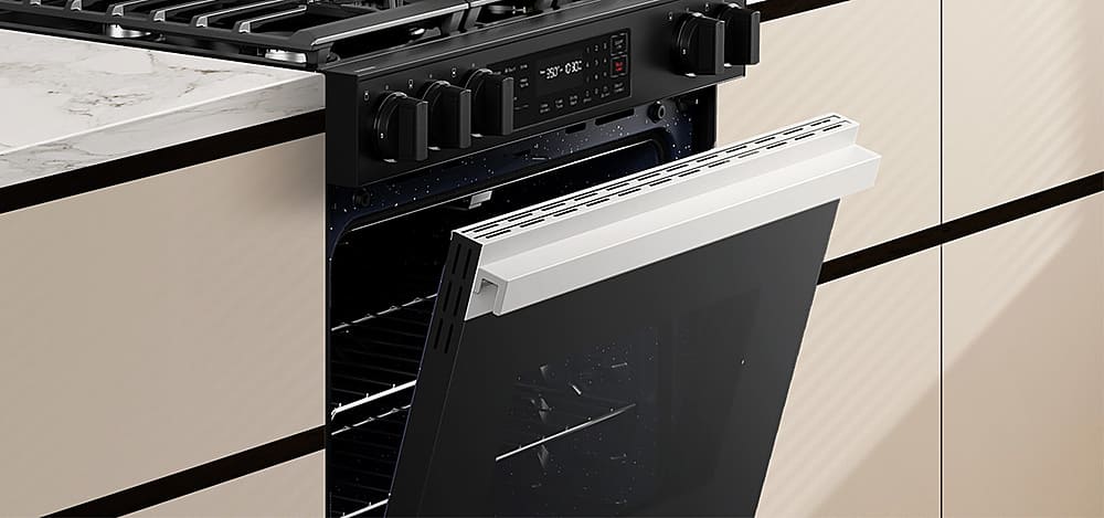 Alt View 26. Samsung - Bespoke 6.0 Cu. Ft. Slide-In Gas Range with Air Fry - White Glass.