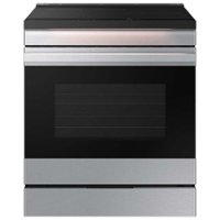 Samsung - Bespoke 6.3 Cu. Ft. Slide-In Electric Induction Range with Ambient Edge Lighting - Stainless Steel - Front_Zoom