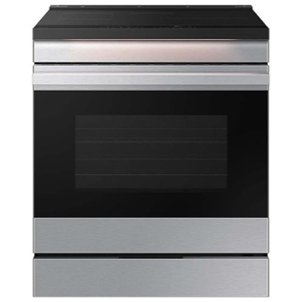 Samsung - Bespoke 6.3 Cu. Ft. Slide-In Electric Induction Range with Ambient Edge Lighting - Stainless Steel