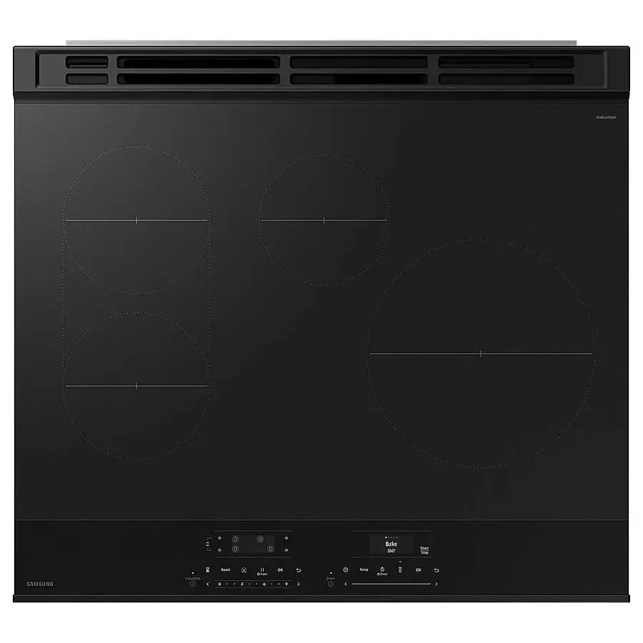 Alt View 18. Samsung - Bespoke 6.3 Cu. Ft. Slide-In Electric Induction Range with Ambient Edge Lighting - Stainless Steel.