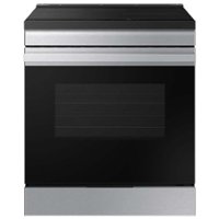 Samsung - Bespoke 6.3 Cu. Ft. Slide-In Electric Induction Range with Anti-Scratch Glass Cooktop - Stainless Steel - Front_Zoom