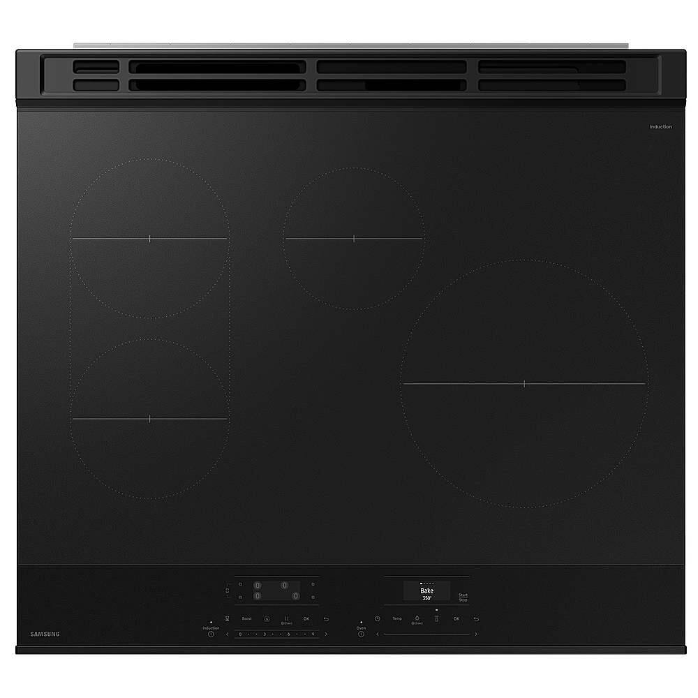 Alt View 19. Samsung - Bespoke 6.3 Cu. Ft. Slide-In Electric Induction Range with Anti-Scratch Glass Cooktop - Stainless Steel.