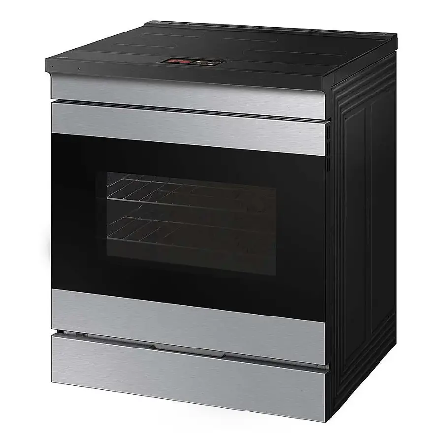 Alt View 16. Samsung - Bespoke 6.3 Cu. Ft. Slide-In Electric Induction Range with AI Home Display - Stainless Steel.