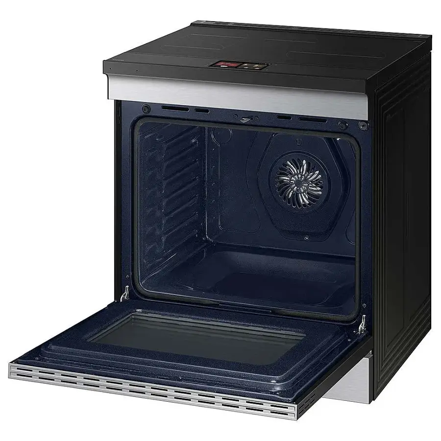 Alt View 19. Samsung - Bespoke 6.3 Cu. Ft. Slide-In Electric Induction Range with AI Home Display - Stainless Steel.