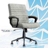 Click365 - Transform 3.0 Extra Comfort Ergonomic Mid-Back Desk Chair - Gray - Front_Zoom