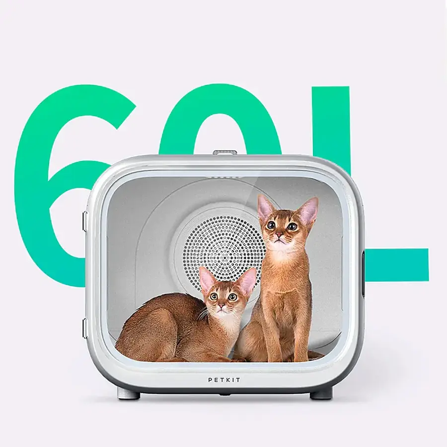 Alt View 3. Petkit - AIRSALON MAX PRO Automatic Pet Hair Drying Box for Cats and Dogs with Smart Temp Control via App and Touch Panel - White.