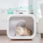 Left. Petkit - AIRSALON MAX PRO Automatic Pet Hair Drying Box for Cats and Dogs with Smart Temp Control via App and Touch Panel - White.