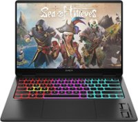HP OMEN - Transcend 14" 120Hz 2.8K OLED Gaming Laptop - Intel Core Ultra 7-155H - 16GB Memory - NVIDIA GeForce RTX 4060 - 1TB SSD - Shadow Black - Front_Zoom