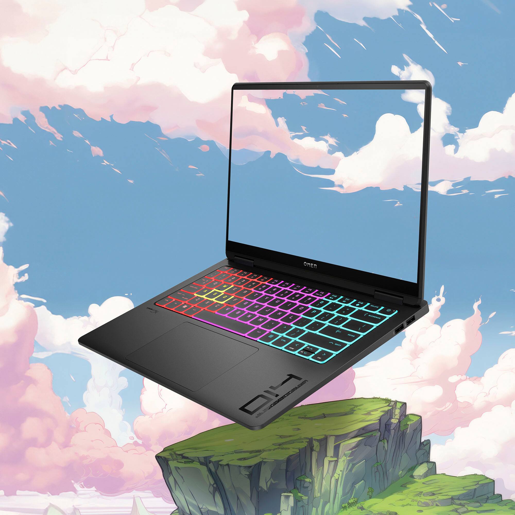 Alt View 13. HP OMEN - Transcend 14" 120Hz 2.8K OLED Gaming Laptop - Intel Core Ultra 7-155H - 16GB Memory - NVIDIA GeForce RTX 4060 - 1TB SSD - Shadow Black.