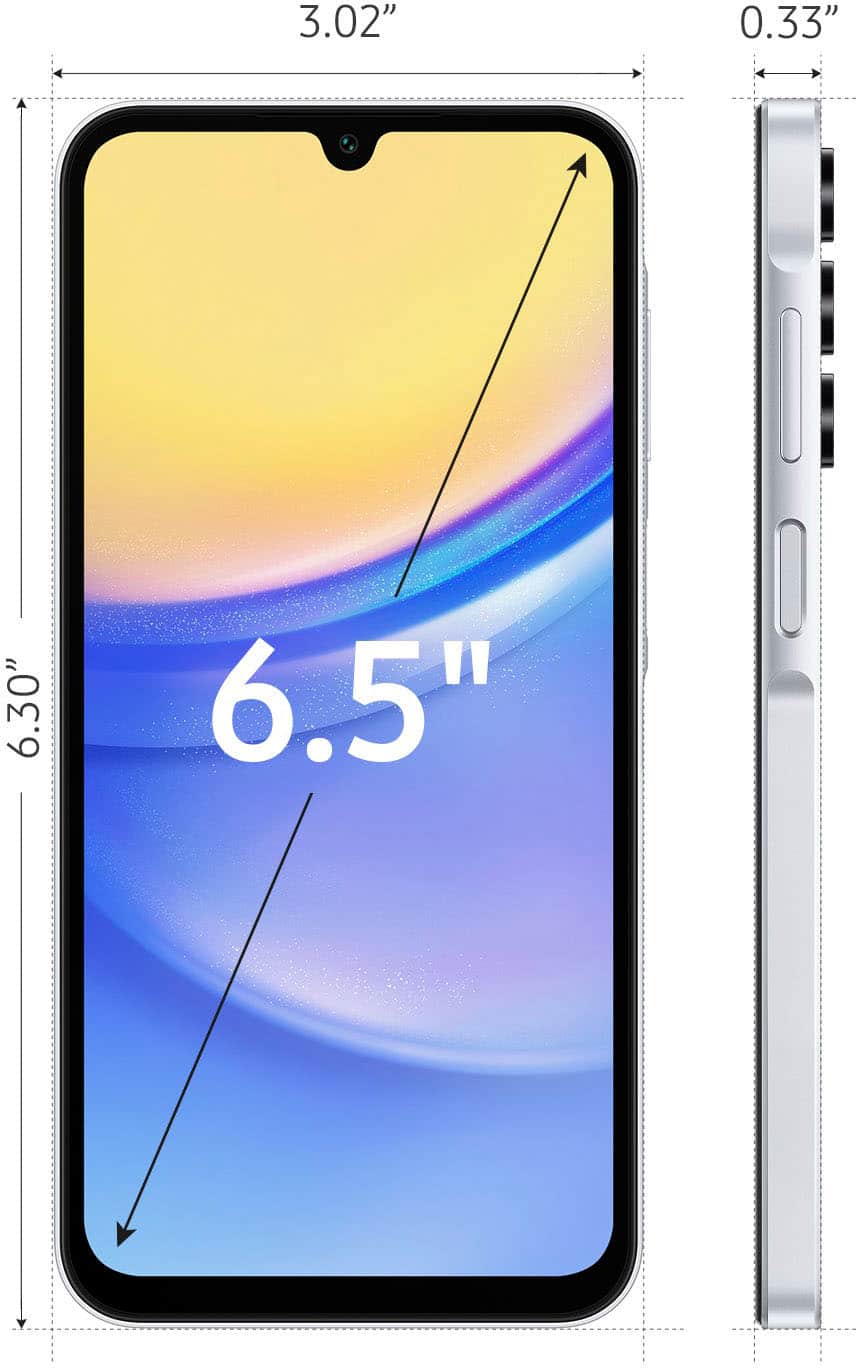 Alt View 11. Samsung - Galaxy A15 5G 128GB (Unlocked) - Light Blue.