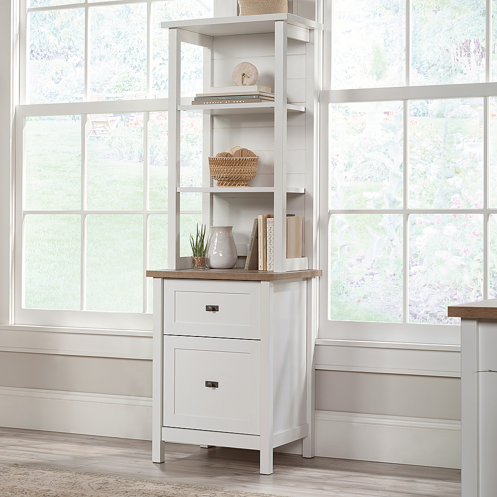 Sauder Cottage Road Tall Wood Storage Cabinet in Soft white, 1 - Smith's  Food and Drug