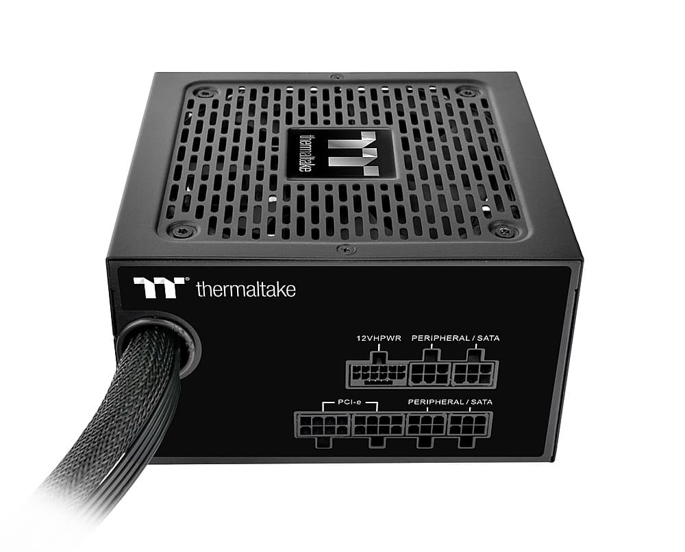 Alt View 13. Thermaltake - Smart BM3 80+ Bronze PCIE Gen 5 ATX 3.0 750W Semi-Modular Power Supply - Black.
